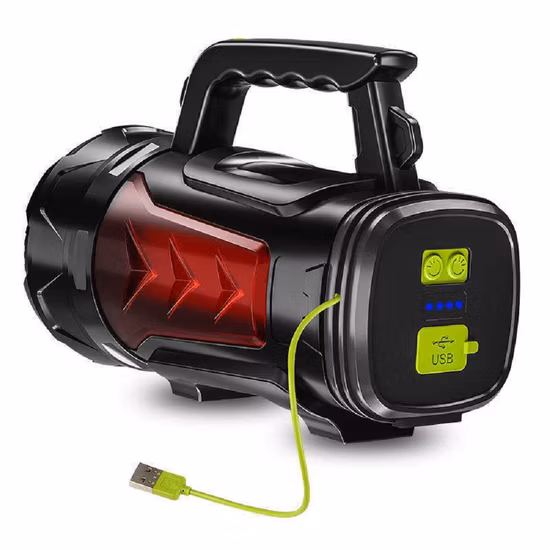 Outdoor Spotlight USB Rechargeable Handheld Portable Powerful LED Searching Flashlight