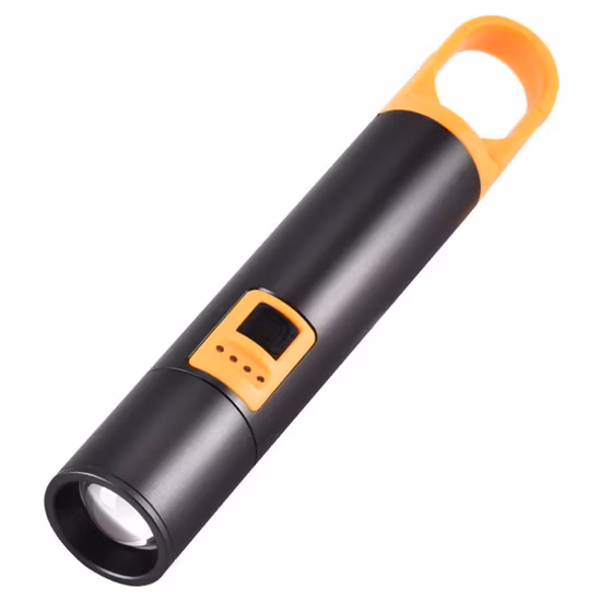 Powerful Aluminum Torch Emergency LED Lighting 10W 600 Lumen Rechargeable Inspection Flash Lamp Waterproof Zoomable LED Flashlight with Power Bank