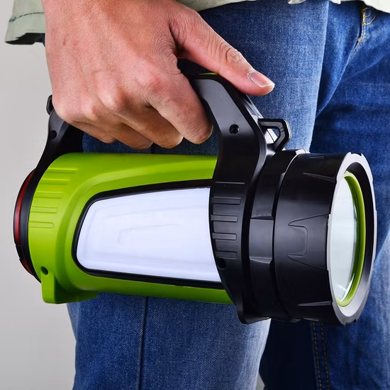 Lanterna de LED portátil para acampamento de caminhada com suporte para modo de emergência