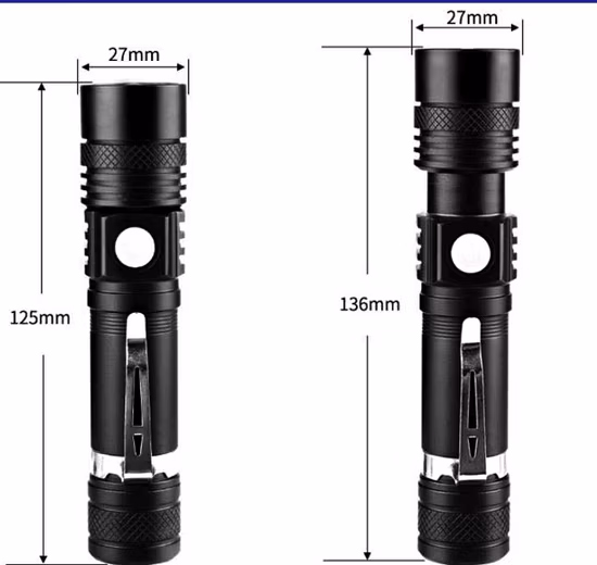 Lanterna LED multifuncional para camping, poderosa à prova d'água T6 LED