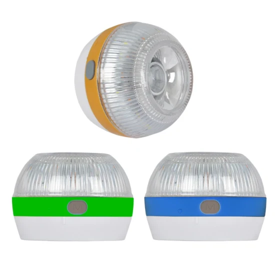Sinalizadores de estrada LED Estroboscópio âmbar Ajuda Flash Carro Aviso de emergência Aviso Segurança V16 Luz de emergência com mini lâmpada de acampamento